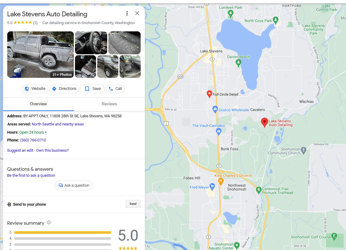 Contact the best car detailer near me Lake Stevens